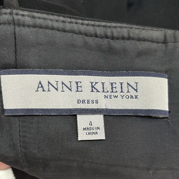 Anne Klein Elegant Pleated‎ Cocktail Dress Sz 4 Capsule Whimsigoth Wedding Guest - Picture 5 of 11